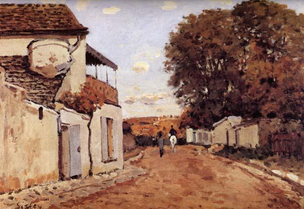 Alfred Sisley Street in Louveciennes oil painting image